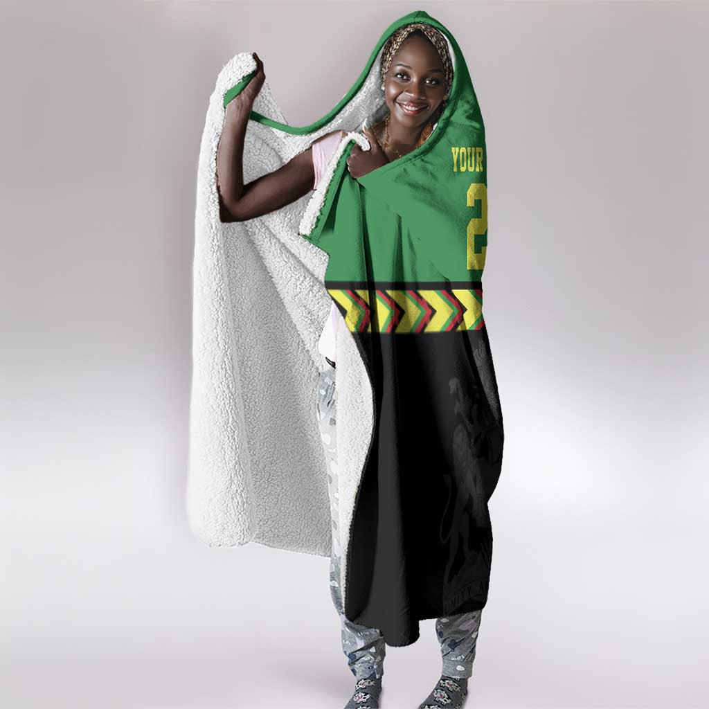 Custom Cricket Africa Malawi Hooded Blanket Malawi Chevron Pattern - African Pride