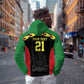 Custom Cricket Africa Malawi Hoodie Malawi Chevron Pattern - African Pride