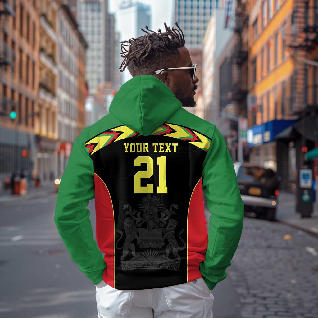 Custom Cricket Africa Malawi Hoodie Malawi Chevron Pattern - African Pride