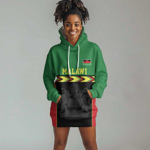 Custom Cricket Africa Malawi Hoodie Dress Malawi Chevron Pattern - African Pride