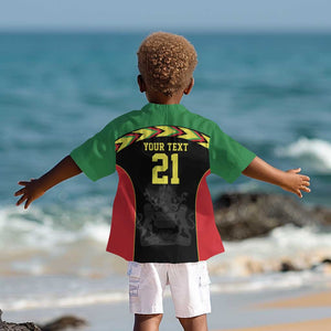 Custom Cricket Africa Malawi Kid Hawaiian Shirt Malawi Chevron Pattern - African Pride