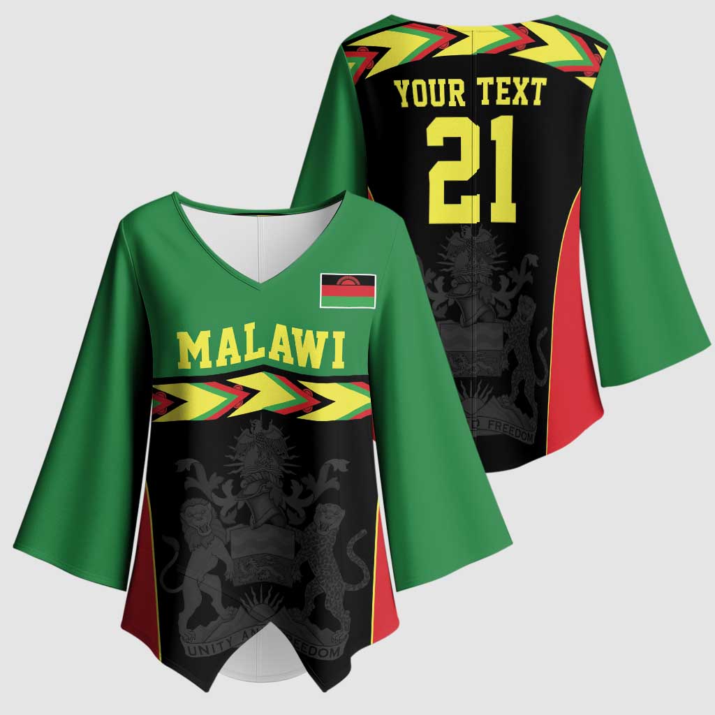 Custom Cricket Africa Malawi Kimono Sleeve Blouse Malawi Chevron Pattern