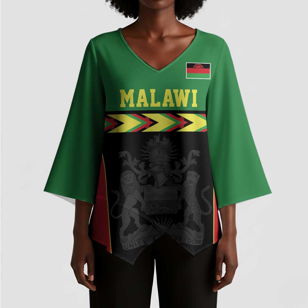 Custom Cricket Africa Malawi Kimono Sleeve Blouse Malawi Chevron Pattern