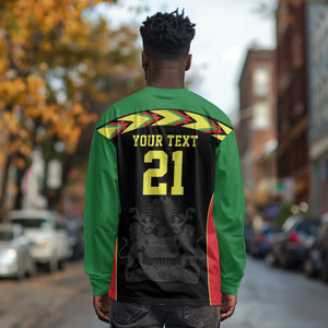 Custom Cricket Africa Malawi Long Sleeve Shirt Malawi Chevron Pattern - African Pride