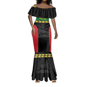 Custom Cricket Africa Malawi Mermaid Dress Malawi Chevron Pattern - African Pride