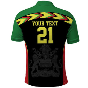 Custom Cricket Africa Malawi Polo Shirt Malawi Chevron Pattern - African Pride