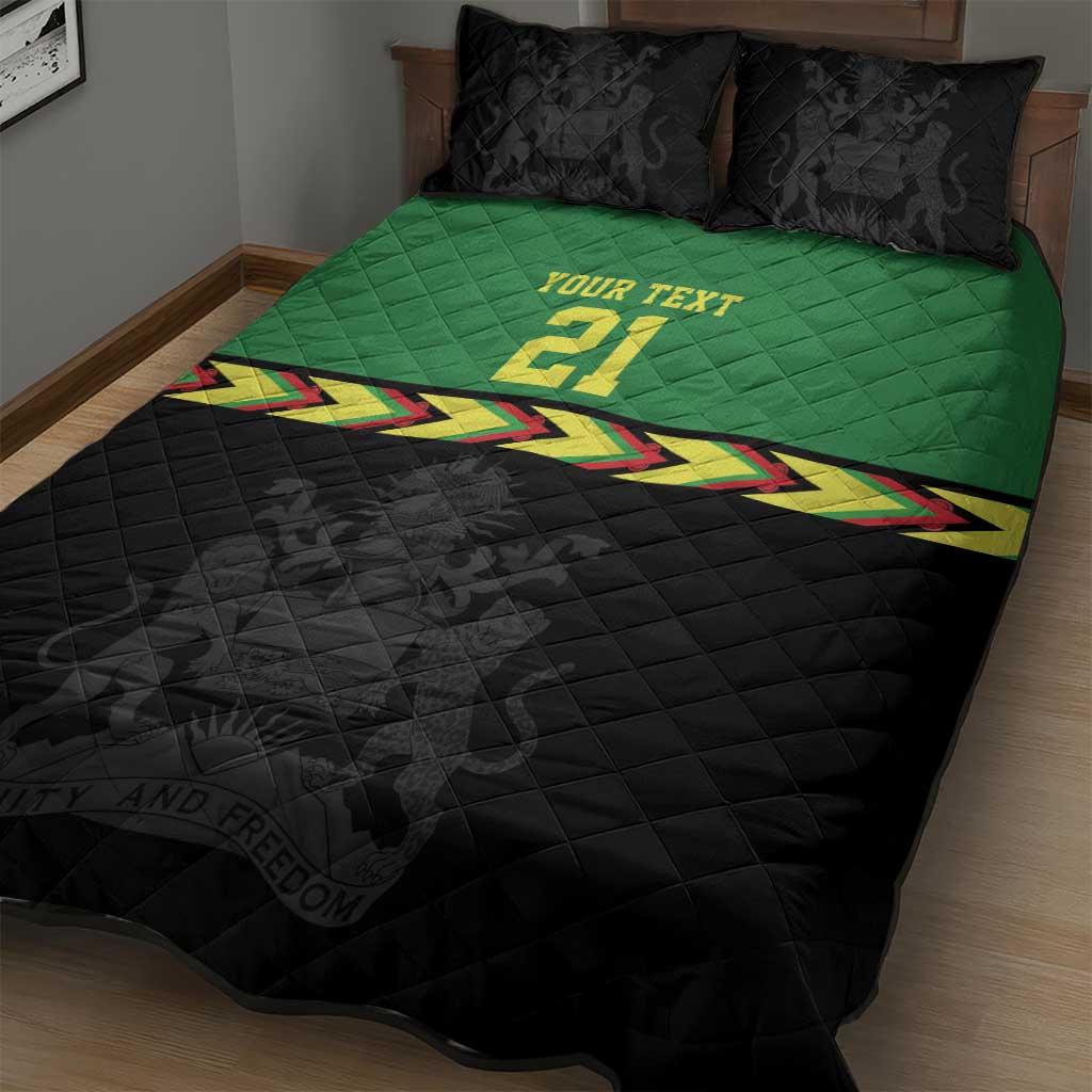 Custom Cricket Africa Malawi Quilt Bed Set Malawi Chevron Pattern - African Pride