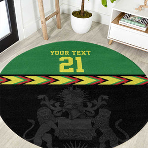 Custom Cricket Africa Malawi Round Carpet Malawi Chevron Pattern - African Pride