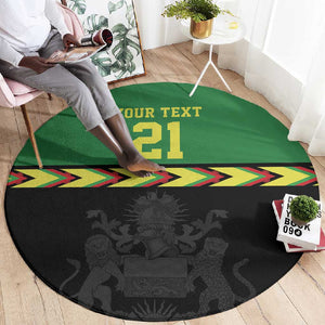 Custom Cricket Africa Malawi Round Carpet Malawi Chevron Pattern - African Pride
