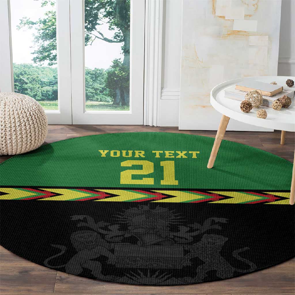 Custom Cricket Africa Malawi Round Carpet Malawi Chevron Pattern - African Pride