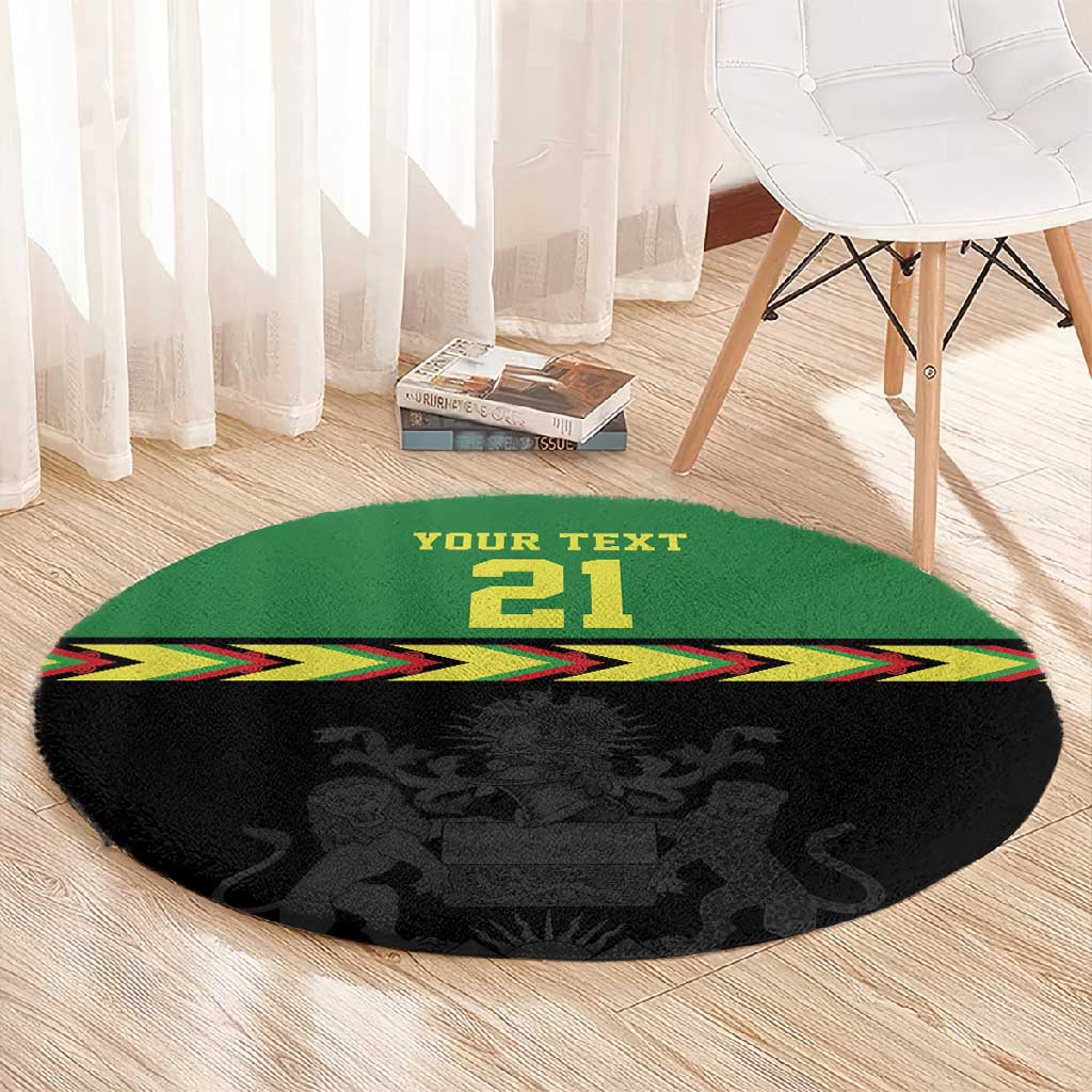 Custom Cricket Africa Malawi Round Carpet Malawi Chevron Pattern - African Pride