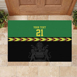 Custom Cricket Africa Malawi Rubber Doormat Malawi Chevron Pattern - African Pride