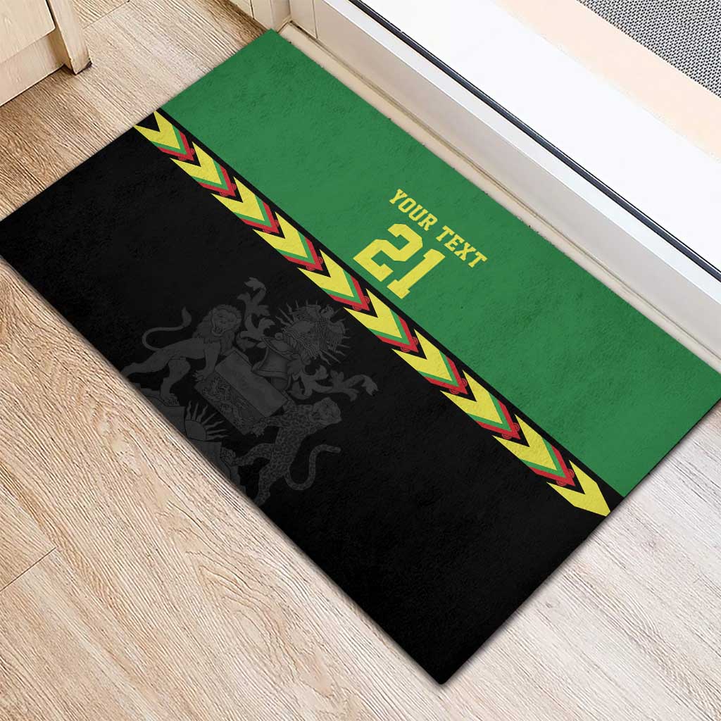 Custom Cricket Africa Malawi Rubber Doormat Malawi Chevron Pattern - African Pride
