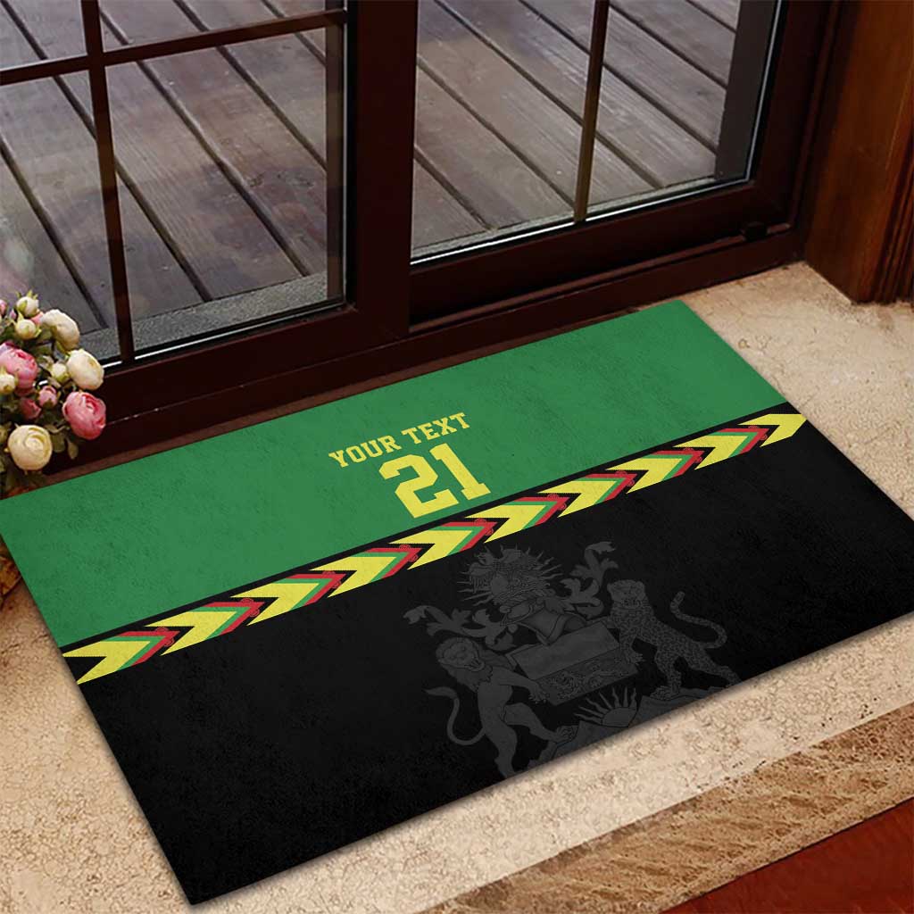 Custom Cricket Africa Malawi Rubber Doormat Malawi Chevron Pattern - African Pride