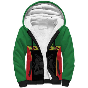 Custom Cricket Africa Malawi Sherpa Hoodie Malawi Chevron Pattern - African Pride