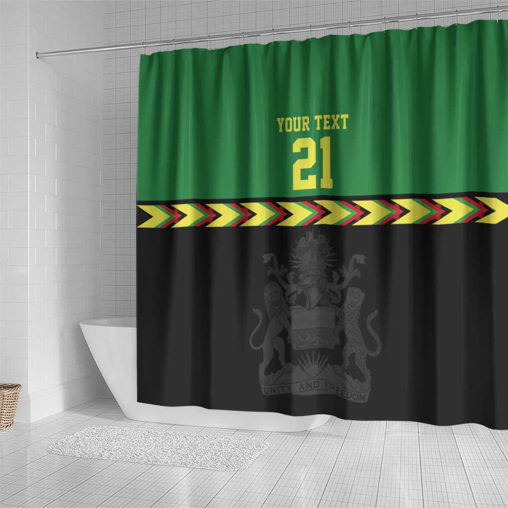 Custom Cricket Africa Malawi Shower Curtain Malawi Chevron Pattern - African Pride