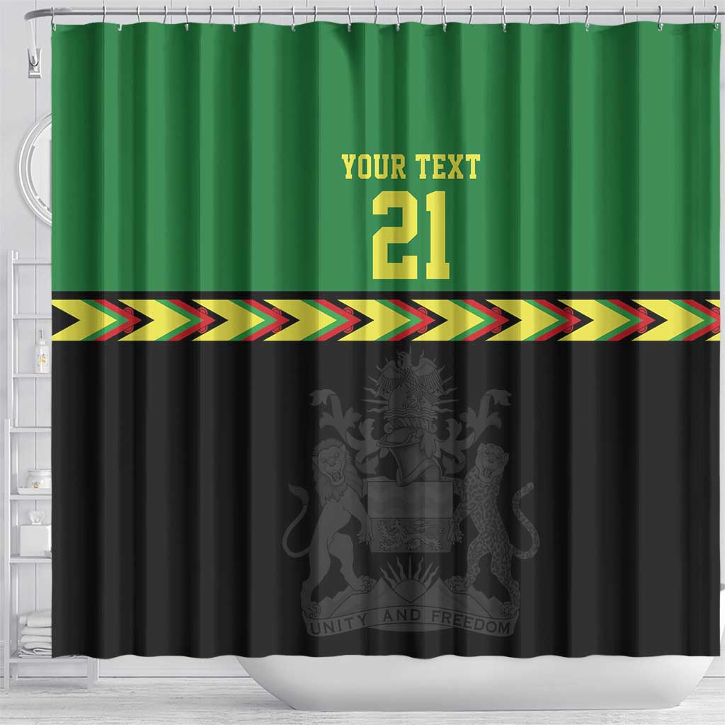 Custom Cricket Africa Malawi Shower Curtain Malawi Chevron Pattern - African Pride