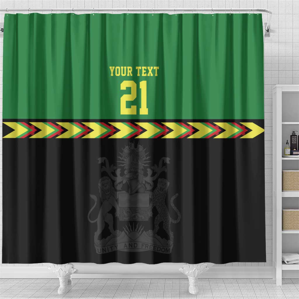 Custom Cricket Africa Malawi Shower Curtain Malawi Chevron Pattern - African Pride