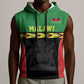 Custom Cricket Africa Malawi Sleeveless Hoodie Malawi Chevron Pattern - African Pride