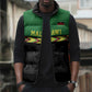 Custom Cricket Africa Malawi Sleeveless Puffer Jacket Malawi Chevron Pattern