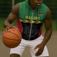 Custom Cricket Africa Malawi Sleeveless Zip Hoodie Malawi Chevron Pattern - African Pride