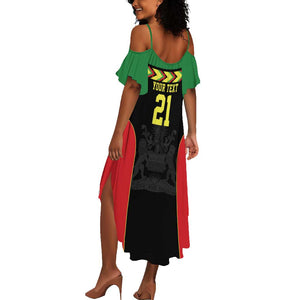 Custom Cricket Africa Malawi Summer Maxi Dress Malawi Chevron Pattern - African Pride
