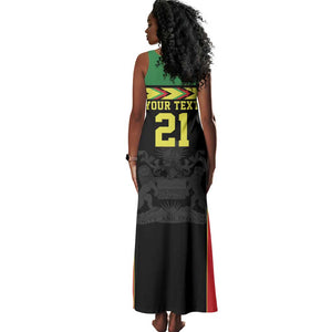 Custom Cricket Africa Malawi Tank Maxi Dress Malawi Chevron Pattern - African Pride