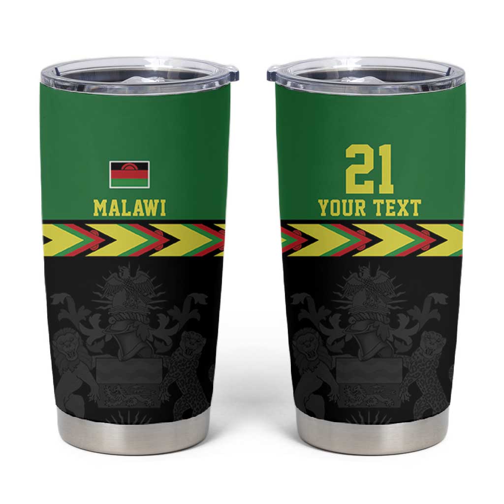 Custom Cricket Africa Malawi Tumbler Cup Malawi Chevron Pattern - African Pride