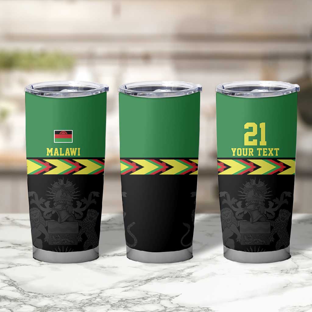 Custom Cricket Africa Malawi Tumbler Cup Malawi Chevron Pattern - African Pride