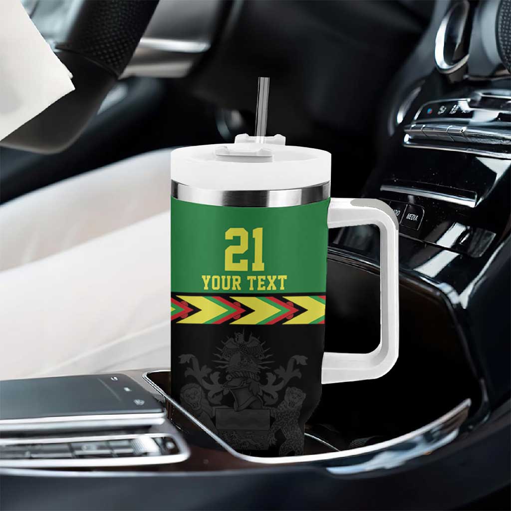Custom Cricket Africa Malawi Tumbler With Handle Malawi Chevron Pattern - African Pride