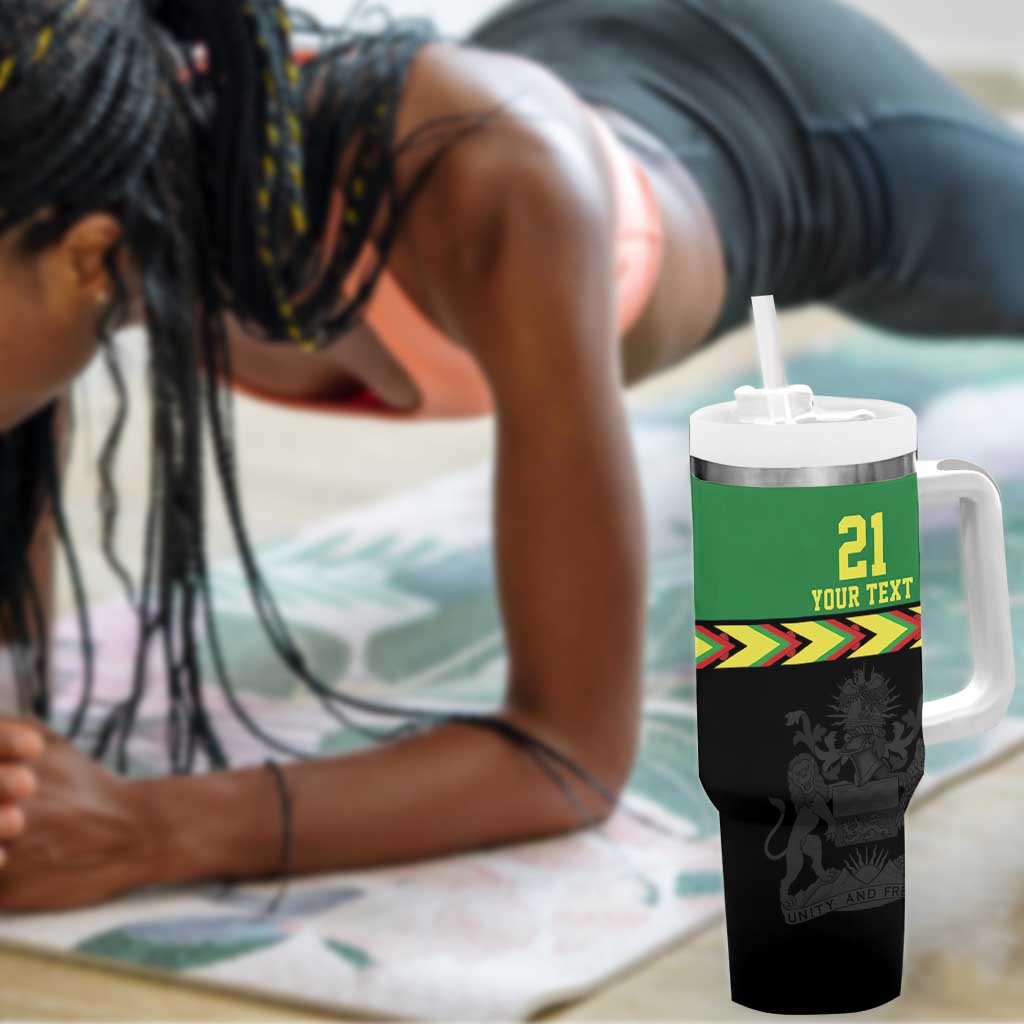 Custom Cricket Africa Malawi Tumbler With Handle Malawi Chevron Pattern - African Pride