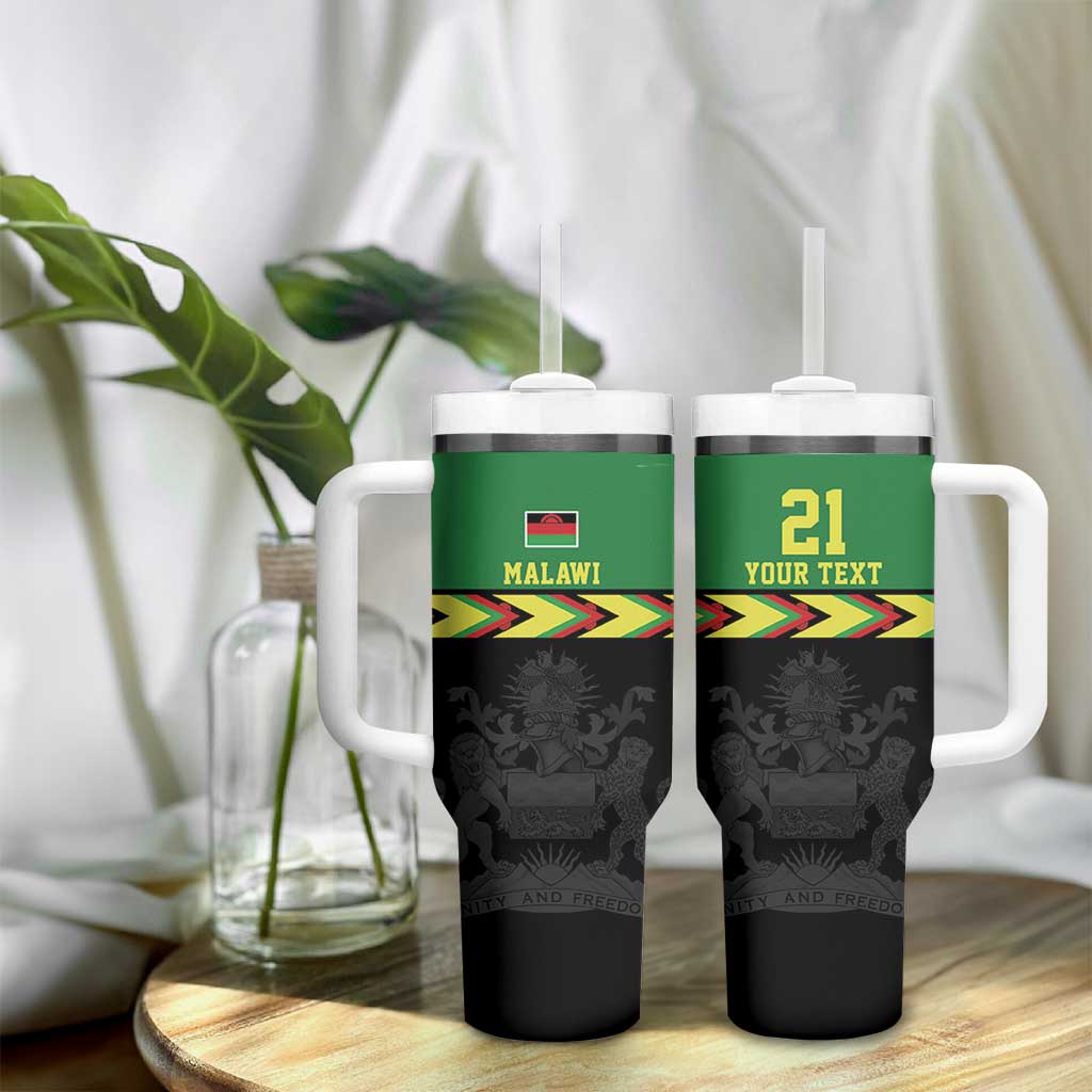 Custom Cricket Africa Malawi Tumbler With Handle Malawi Chevron Pattern - African Pride