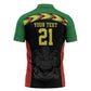 Custom Cricket Africa Malawi Zipper Polo Shirt Malawi Chevron Pattern