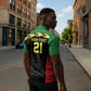 Custom Cricket Africa Malawi Zipper Polo Shirt Malawi Chevron Pattern