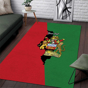 Malawi Flag Map Area Rug Simple Malawi Emblem Coat of Arms - African Pride
