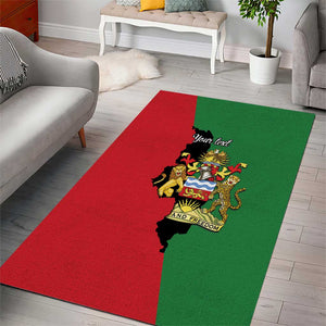 Malawi Flag Map Area Rug Simple Malawi Emblem Coat of Arms - African Pride