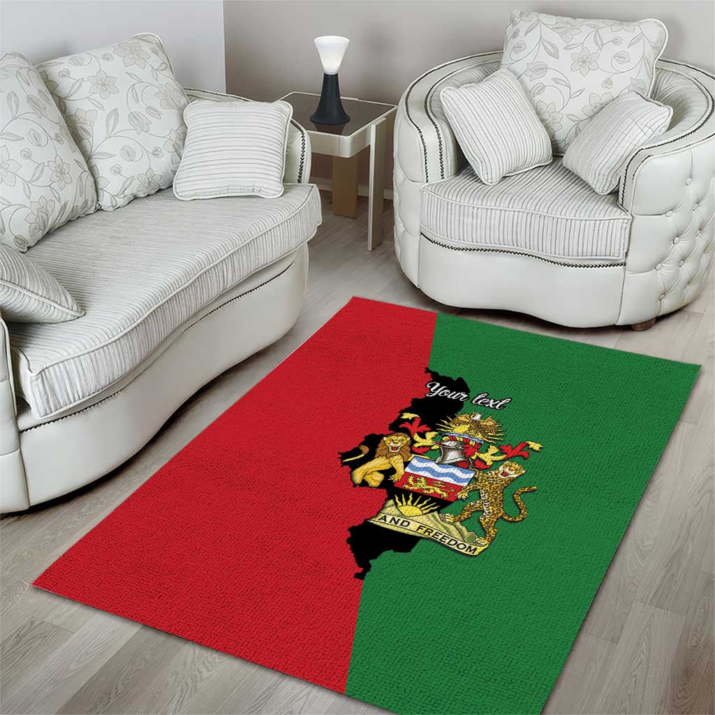 Malawi Flag Map Area Rug Simple Malawi Emblem Coat of Arms - African Pride