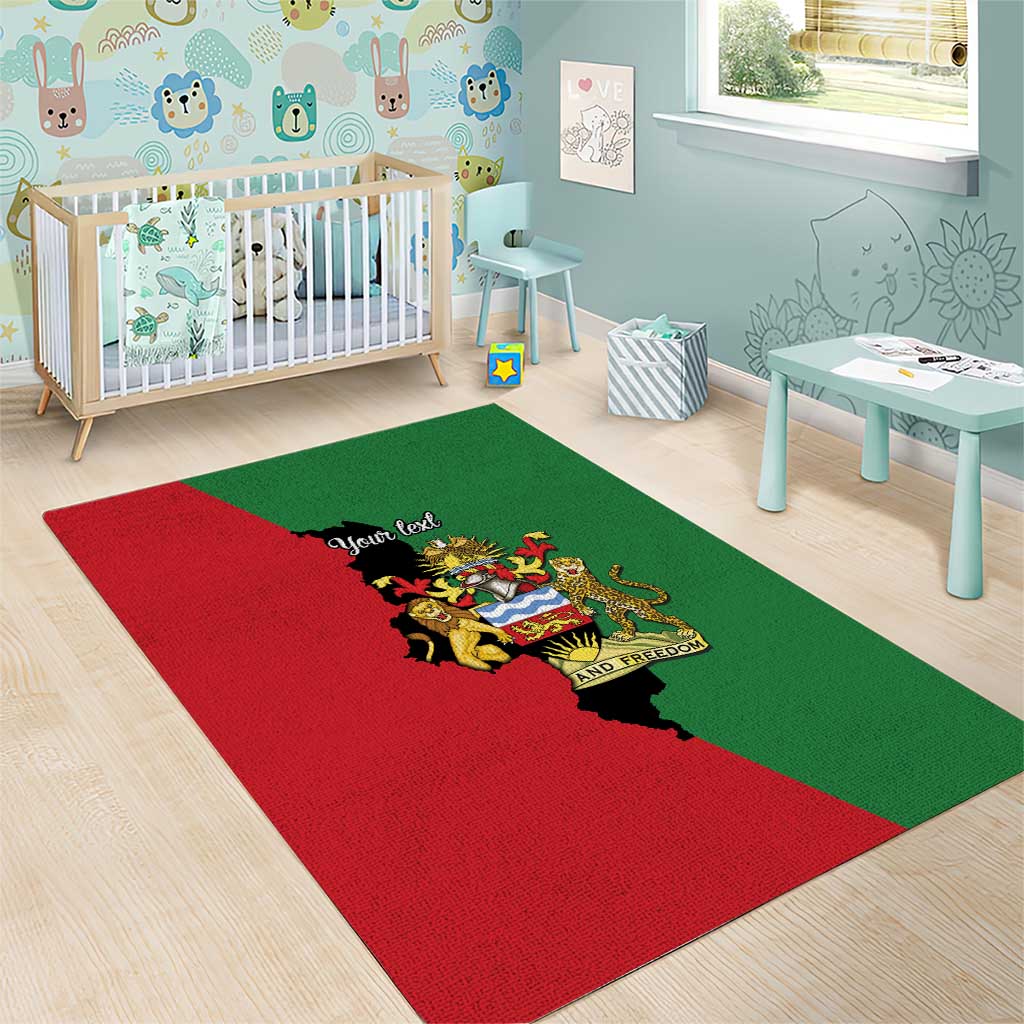 Malawi Flag Map Area Rug Simple Malawi Emblem Coat of Arms - African Pride