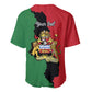 Malawi Flag Map Baseball Jersey Simple Malawi Emblem Coat of Arms - African Pride