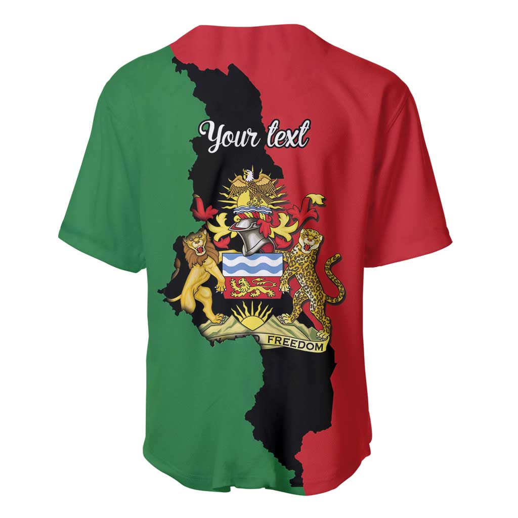 Malawi Flag Map Baseball Jersey Simple Malawi Emblem Coat of Arms - African Pride