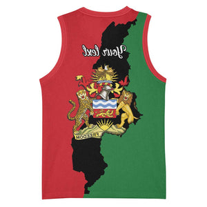 Malawi Flag Map Basketball Jersey Simple Malawi Emblem Coat of Arms - African Pride