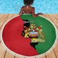 Malawi Flag Map Beach Blanket Simple Malawi Emblem Coat of Arms - African Pride