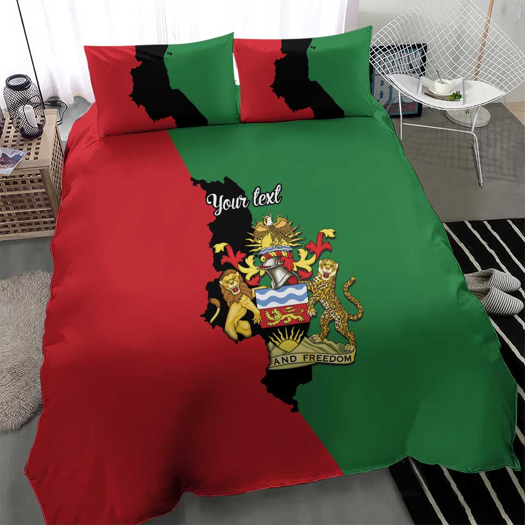Malawi Flag Map Bedding Set Simple Malawi Emblem Coat of Arms - African Pride