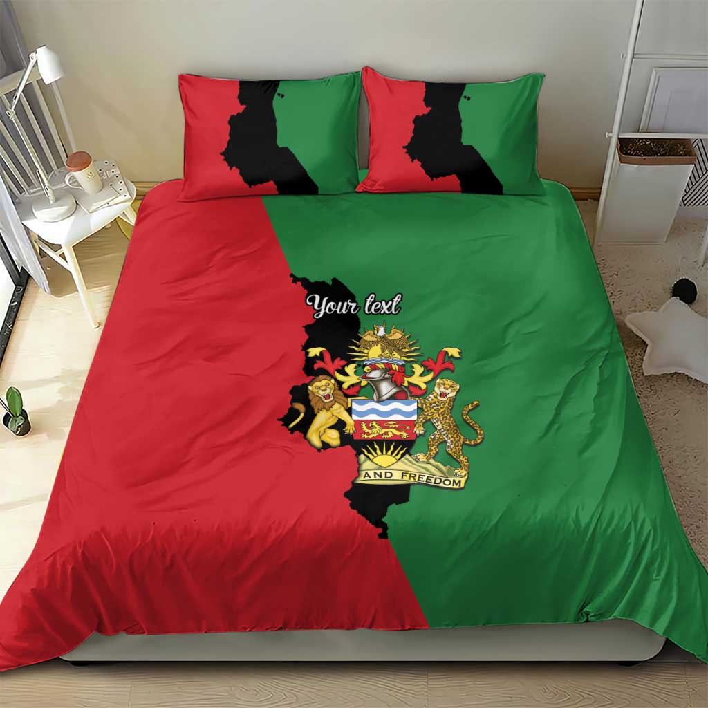 Malawi Flag Map Bedding Set Simple Malawi Emblem Coat of Arms - African Pride
