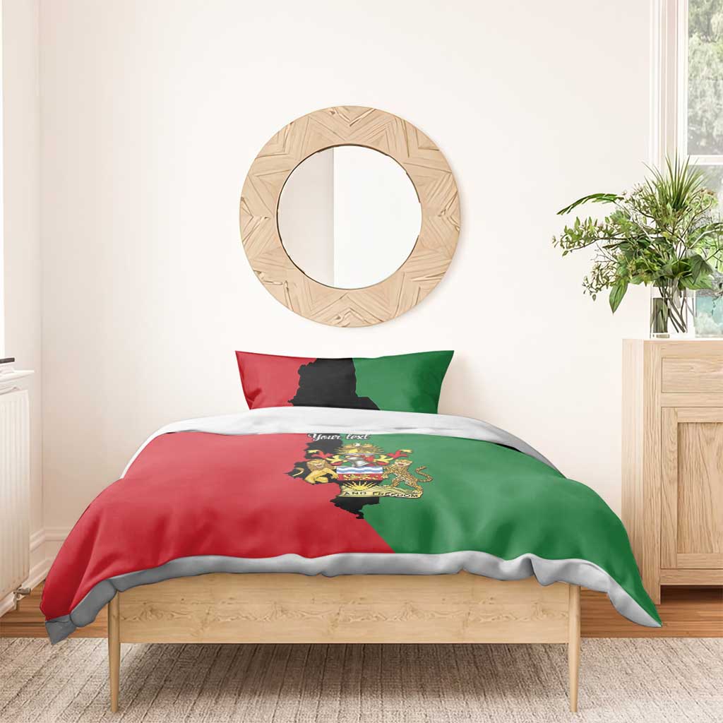 Malawi Flag Map Bedding Set Simple Malawi Emblem Coat of Arms - African Pride