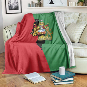 Malawi Flag Map Blanket Simple Malawi Emblem Coat of Arms - African Pride