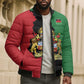 Personalized  Malawi Flag Map Bomber Puffer Jacket Simple Malawi Emblem Coat of Arms