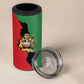 Malawi Flag Map 4 in 1 Can Cooler Tumbler Simple Malawi Emblem Coat of Arms - African Pride