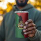 Malawi Flag Map 4 in 1 Can Cooler Tumbler Simple Malawi Emblem Coat of Arms - African Pride
