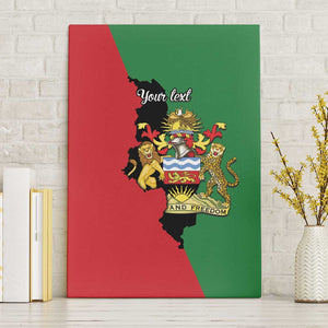 Malawi Flag Map Canvas Wall Art Simple Malawi Emblem Coat of Arms - African Pride